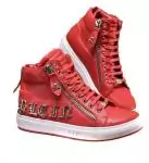 philipp plein chaussure tete de mort zipper red